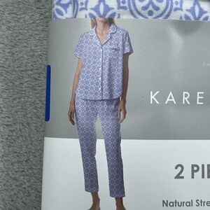 Karen Neuburger Women's L 2 Piece Pajama Set Blue d1265